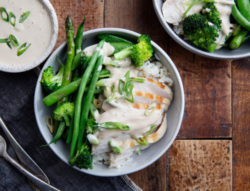 Tahini chicken lunch bowl (gluten free)